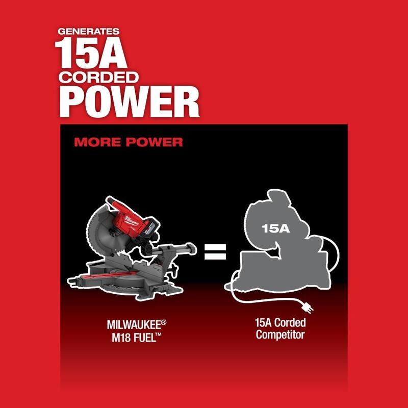 18V Lithium-Ion Brushless Cordless 12 in. Dual Bevel Sliding Compound Miter Saw A368061