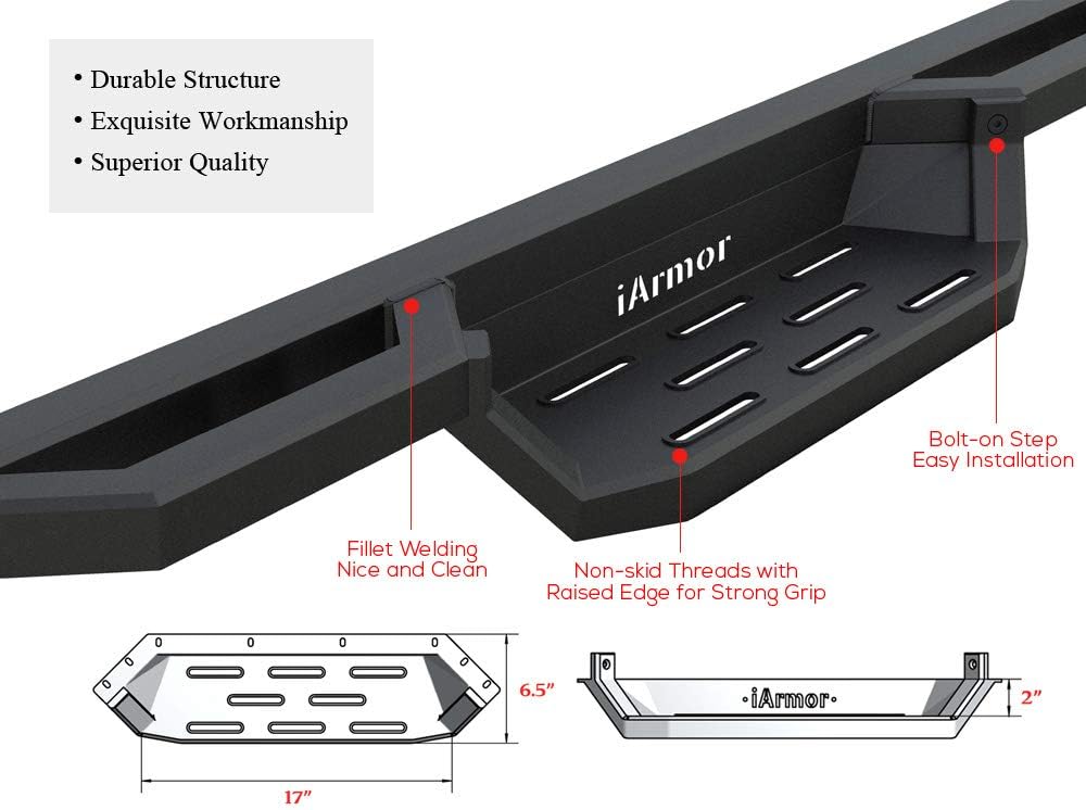 Running Boards Rocker Slider for Ford Ranger Super Cab 2-Door K202