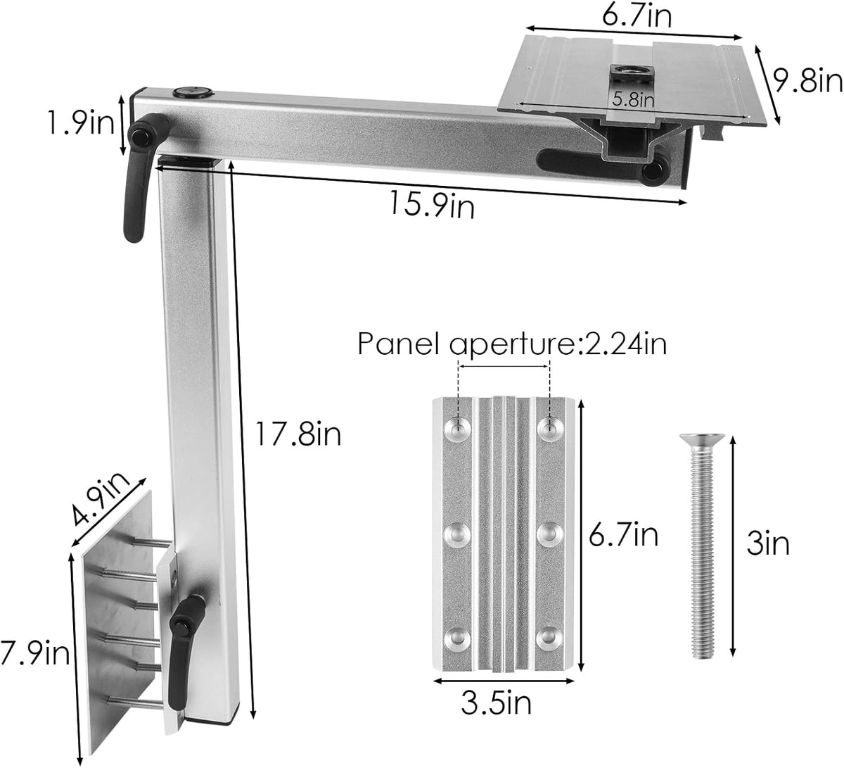 360 Degrees Rotatable Aluminum Alloy Table Frame Z57859