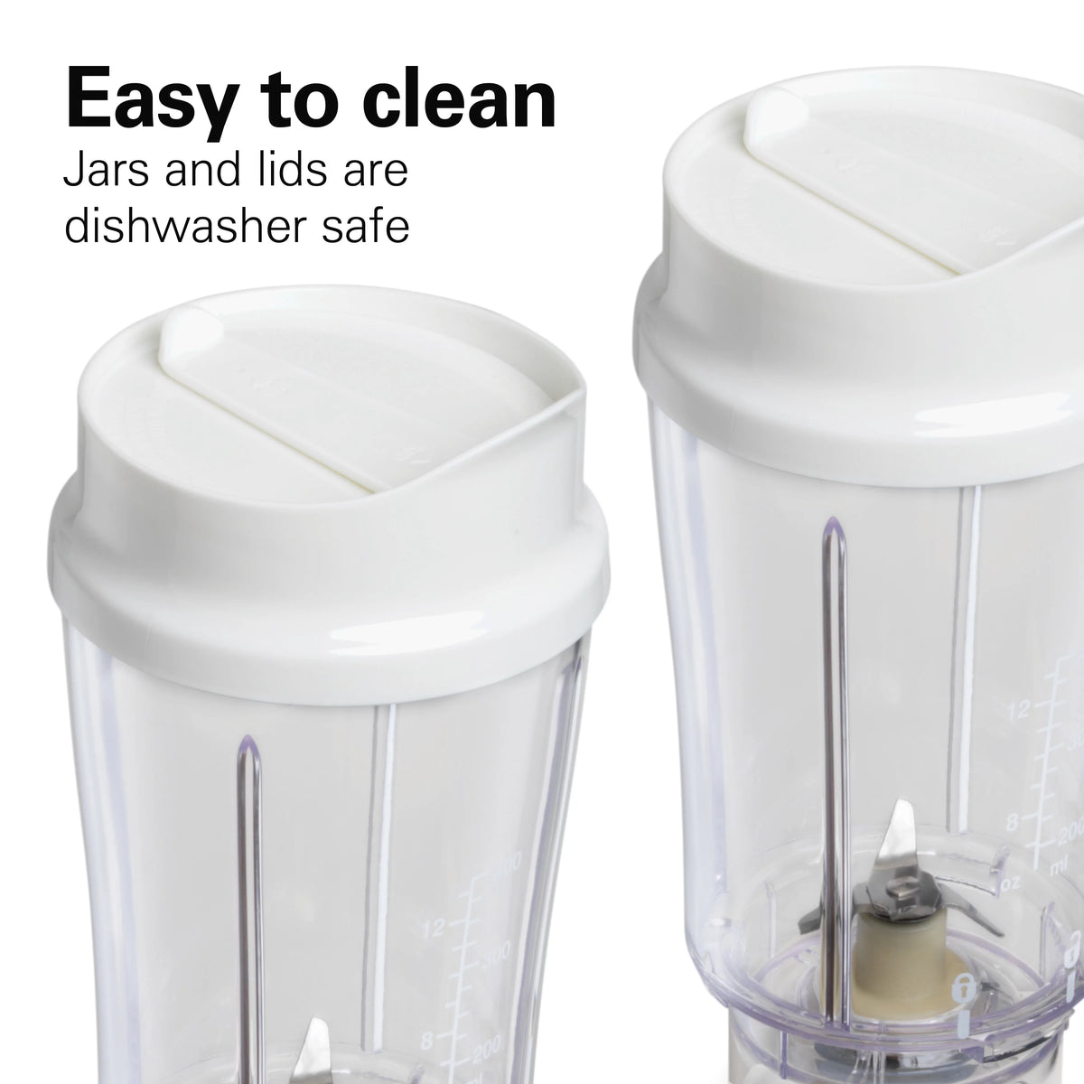 White Smoothie Blender with 2 Travel Jars and 2 Lids B614845