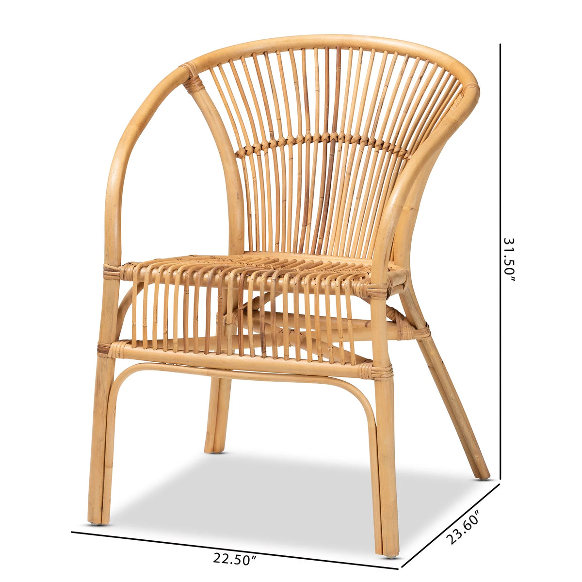 Natural Brown Rattan Dining Chair K415