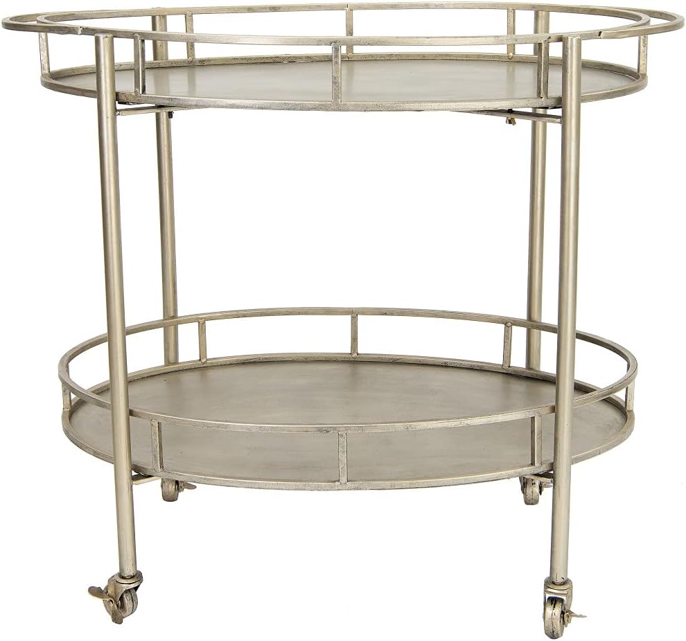 Gold 2 Tier Metal Bar Cart J93702
