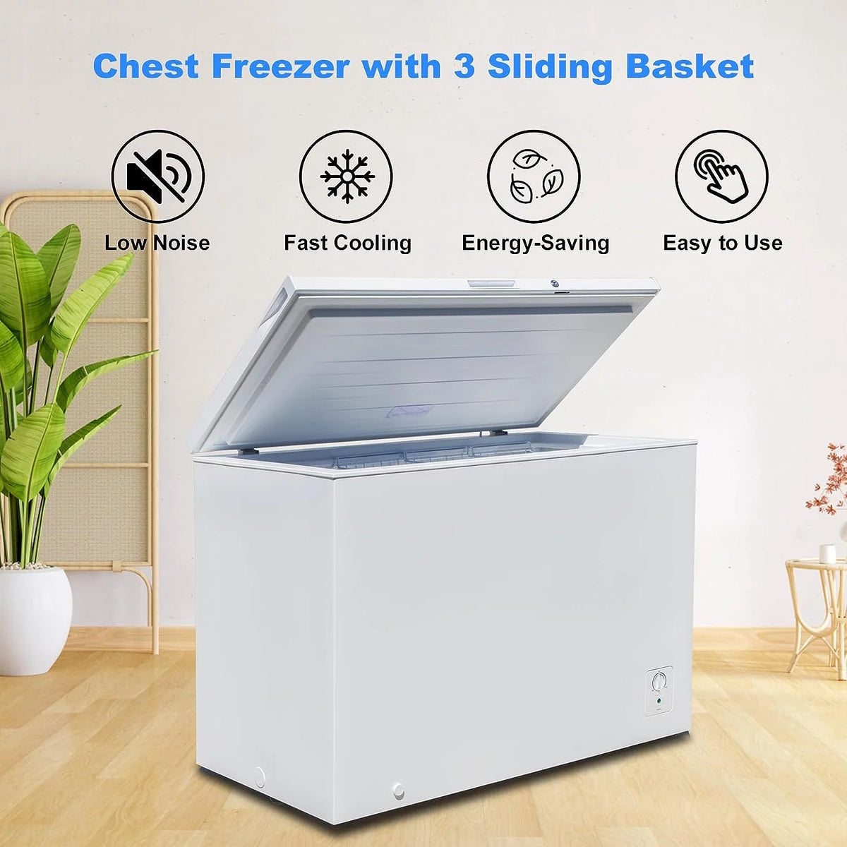 10.5 Cu ft Chest Freezer with Wire Basket I39888