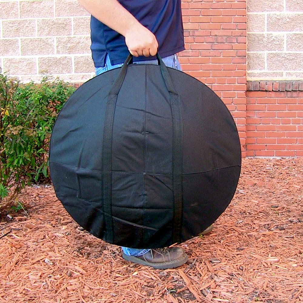 29-Inch Round Wood-Burning Portable Fire Pit Bowl with Spark Screen R401198