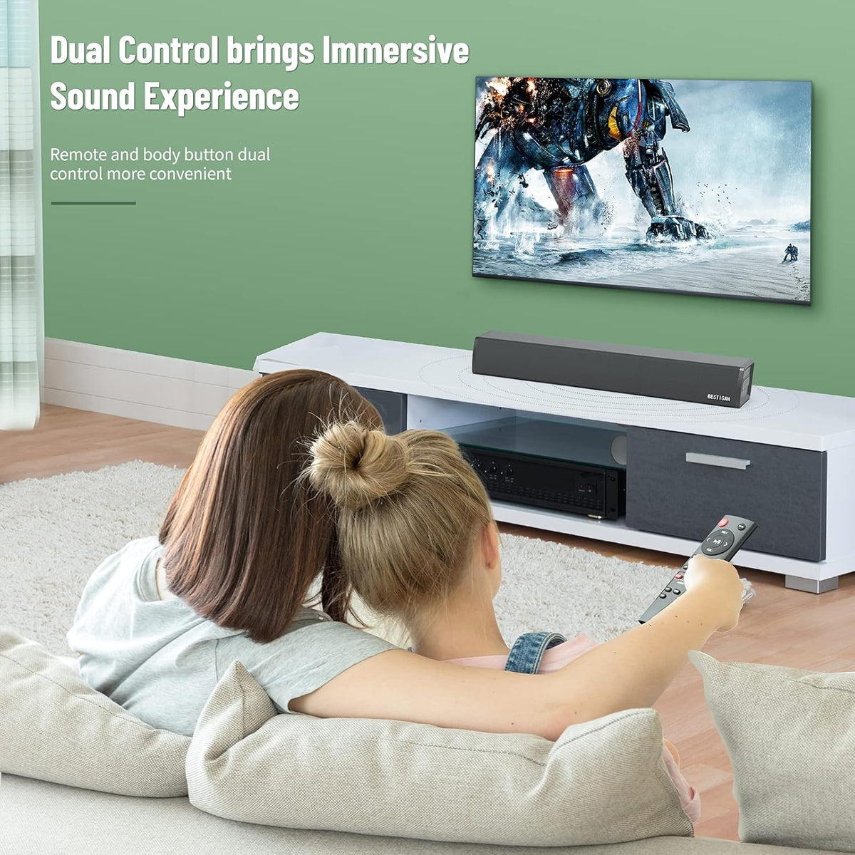 80 Watt Wired and Wireless Bluetooth 2.0 Channel Sound Bars Pack of 2 I9138