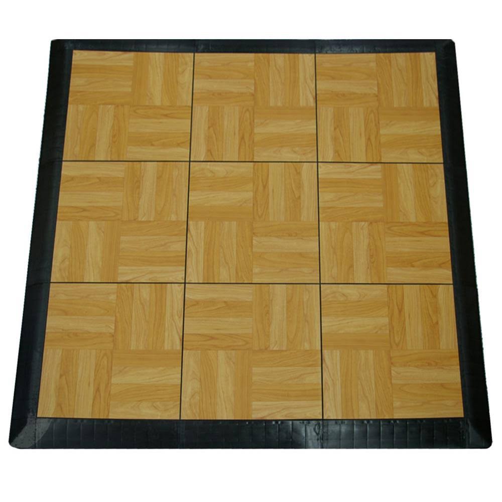 Light Oak Interlocking Vinyl Tile Portable Tap Dance Floor S698287
