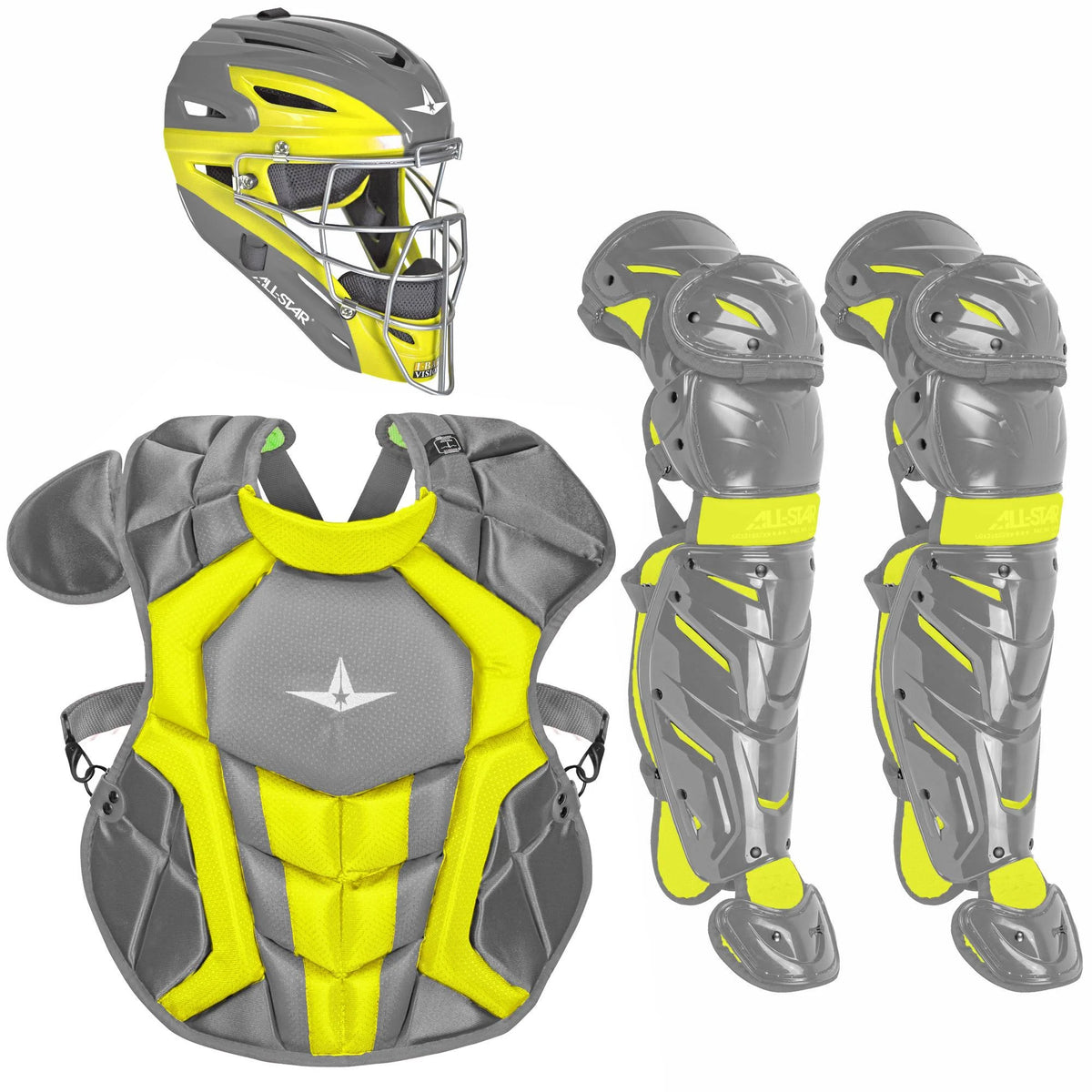 Youth Catcher's Set Grey/Gold E854