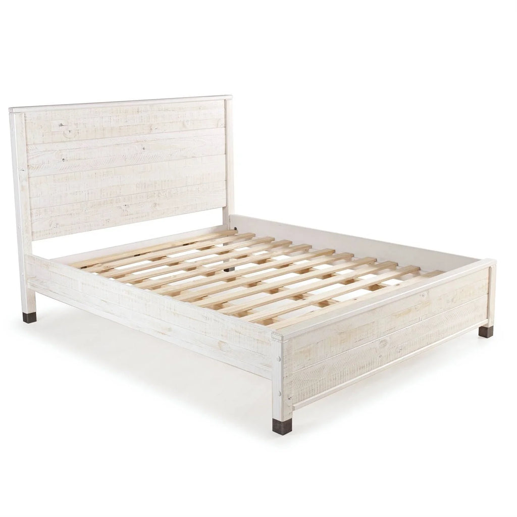 Queen Size Solid Wood Platform Bed Frame with Headboard D328