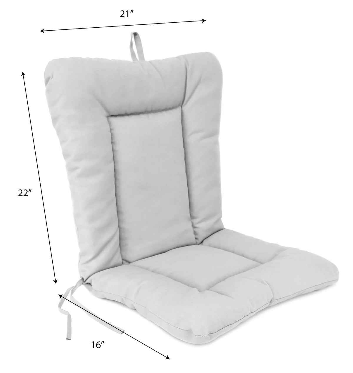 Beige Leaves Rectangular Outdoor Chair Cushion with Ties U148