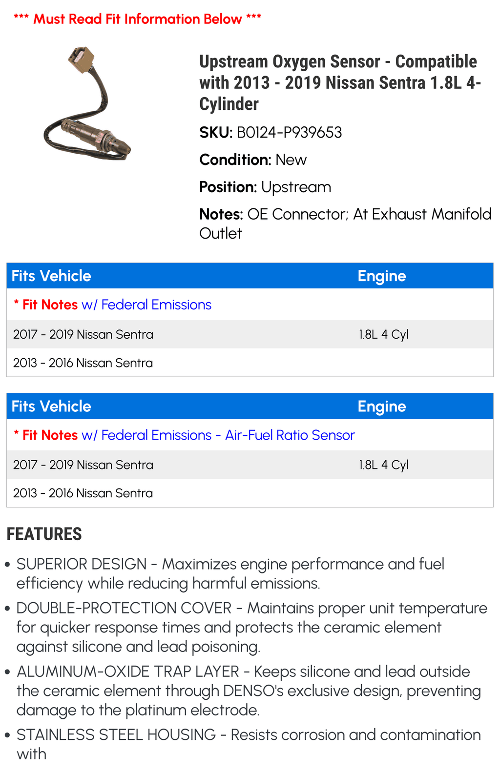 Oxygen Sensor Z61144