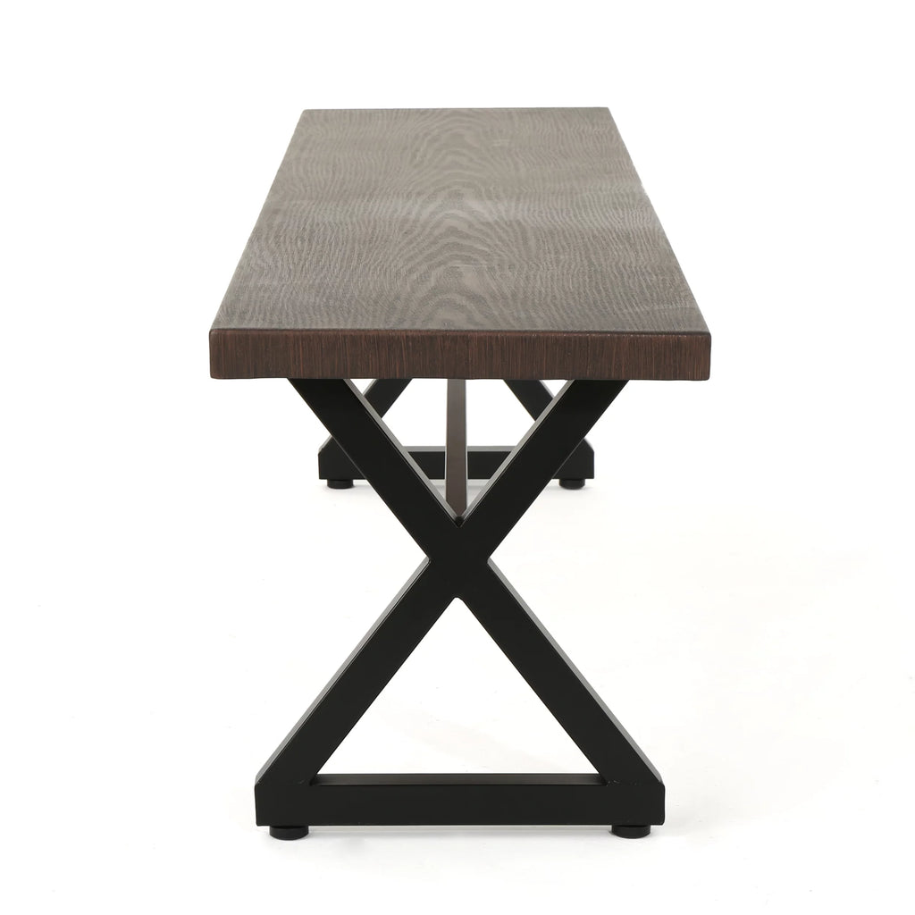 Aluminum Dining Bench with Steel Frame G804331