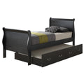 Black Twin Storage Bed Z77145
