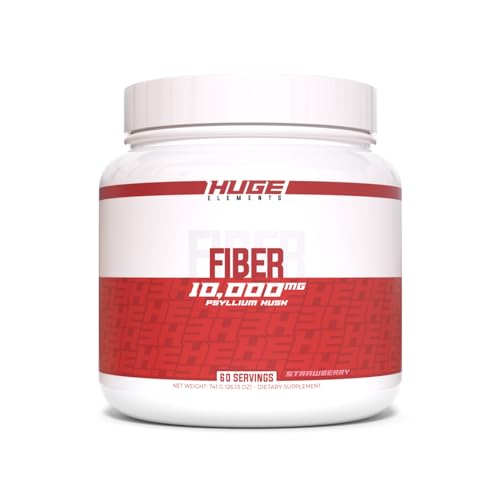 Psyllium Husk Powder Soluble Fiber 60 Servings Strawberry U9440