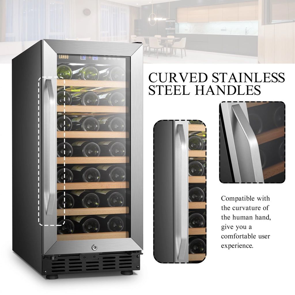33 Bottle Built-in Compressor Wine Cooler A123