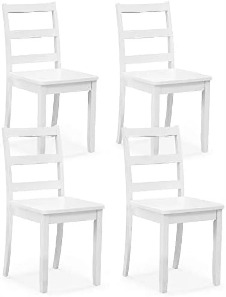 Dining Chairs Set of 4 Ladder Back Armless U4566