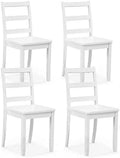 Dining Chairs Set of 4 Ladder Back Armless U4566