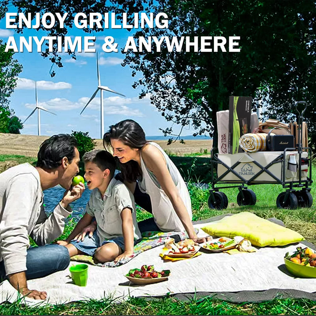 24 in Stainless Steel Foldable Portable Charcoal Grill C624