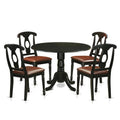 Black 5 Piece Small Kitchen Table & 4 Chairs Y545