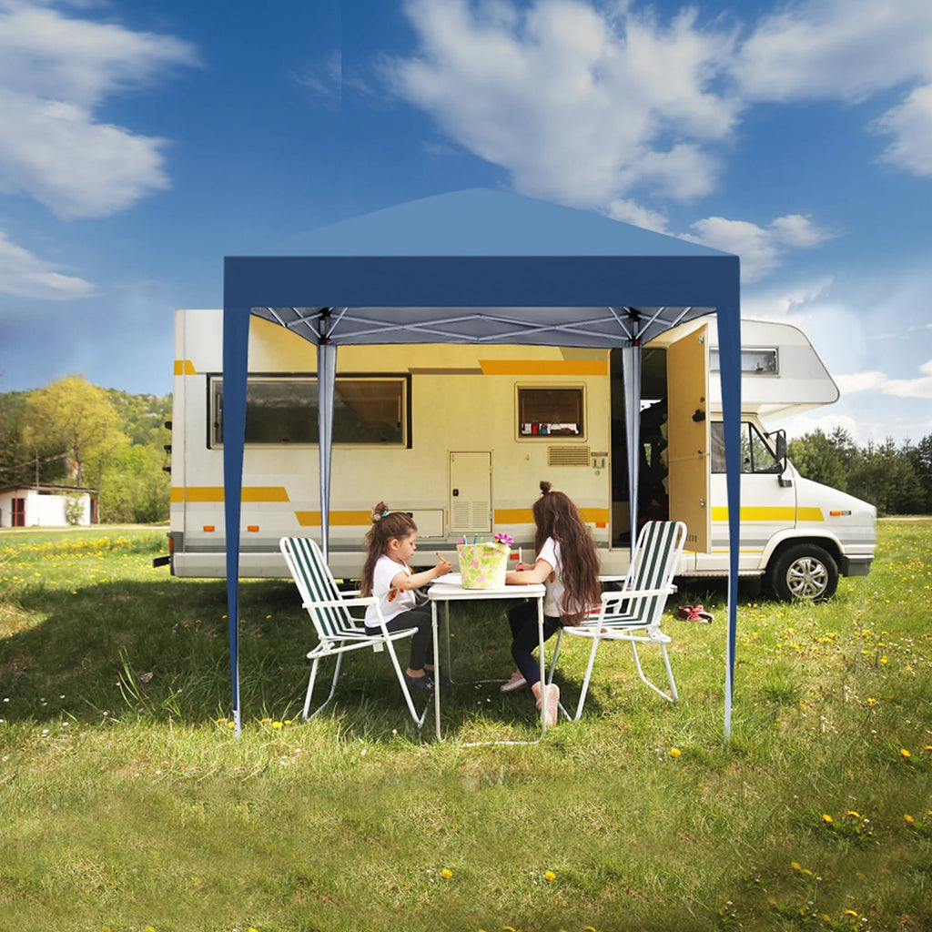6.5 x 6.5ft Pop Up Gazebo Canopy Tent with 4 Sidewalls Green T91216