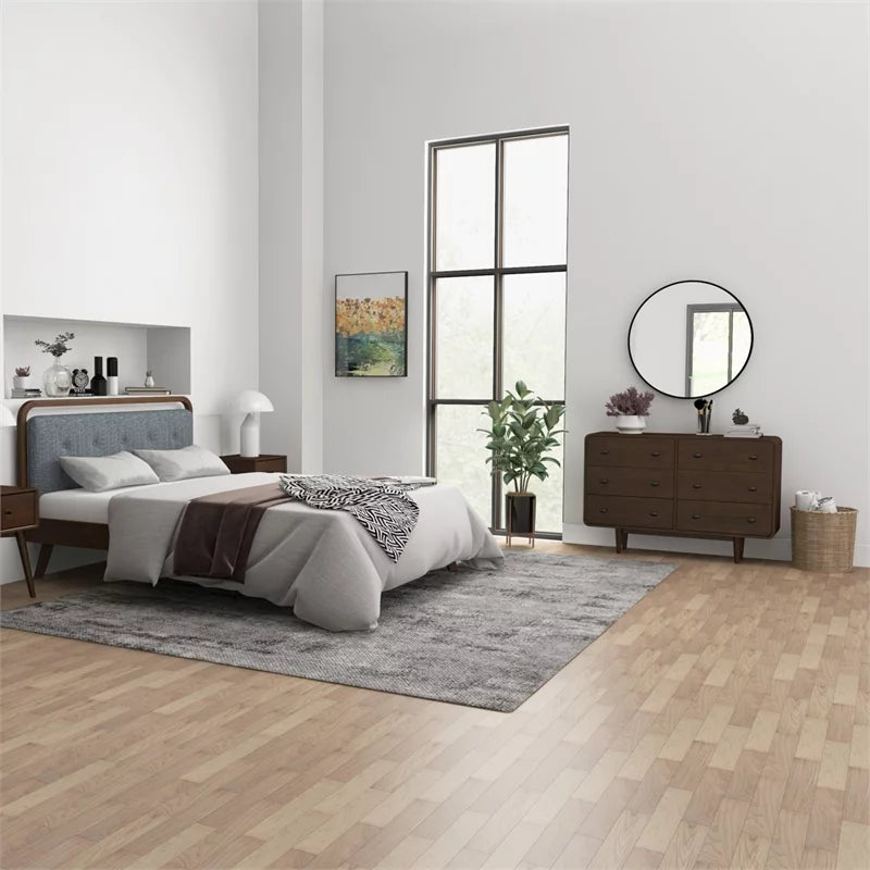 Brown 6 Drawer Solid Wood Dresser G95586