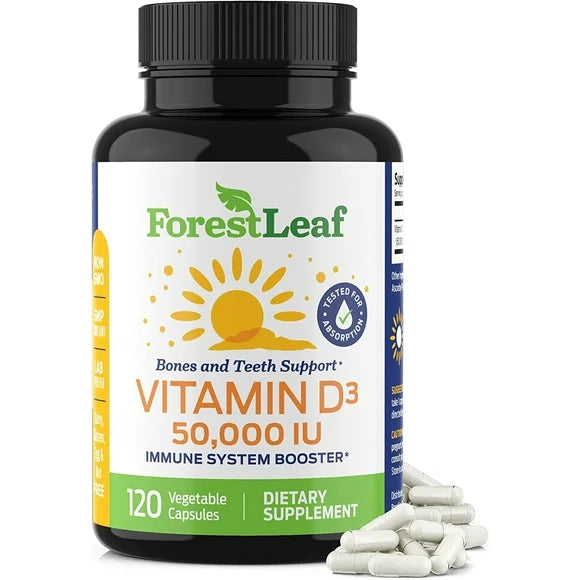 50000IU Vitamin D3 Supplement, 120 Capsules Y309882