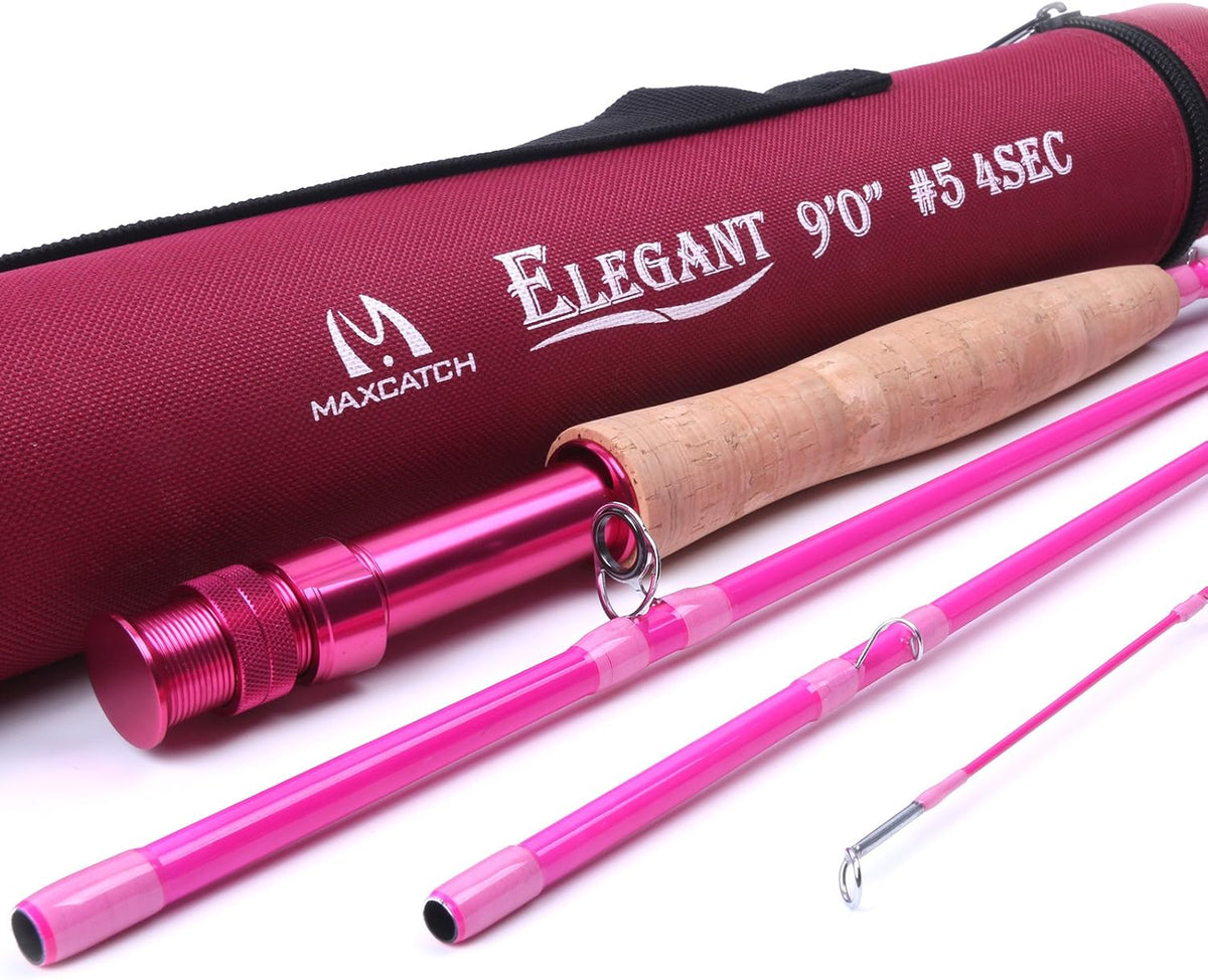 Pink 2/5-weight Fly Fishing Rod with Rod Tube H7768