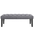 Grey Tufted Upholstered Bed Bench P2205