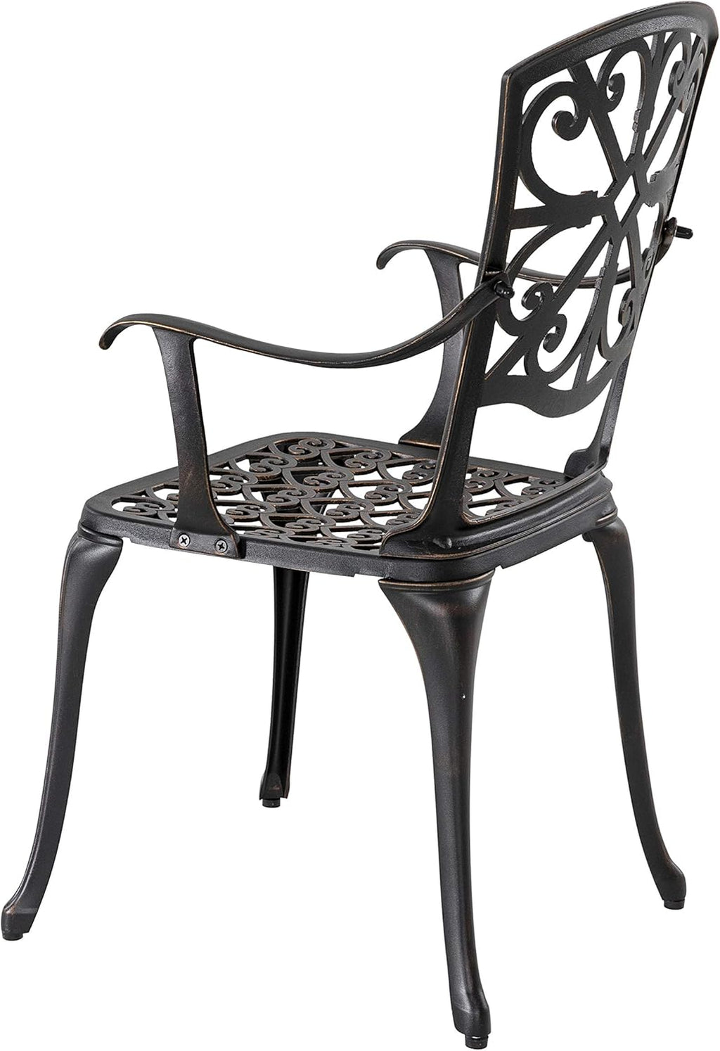 3 Piece Cast Aluminum Bistro Table and Chairs Set S19446
