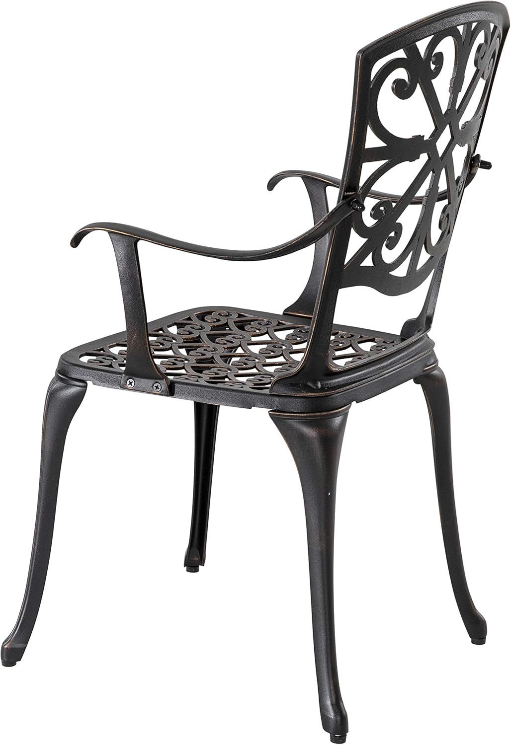 3 Piece Cast Aluminum Bistro Table and Chairs Set S19446