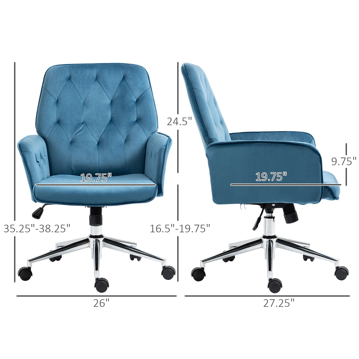 Blue Adjustable Swivel Task Chair Q7159