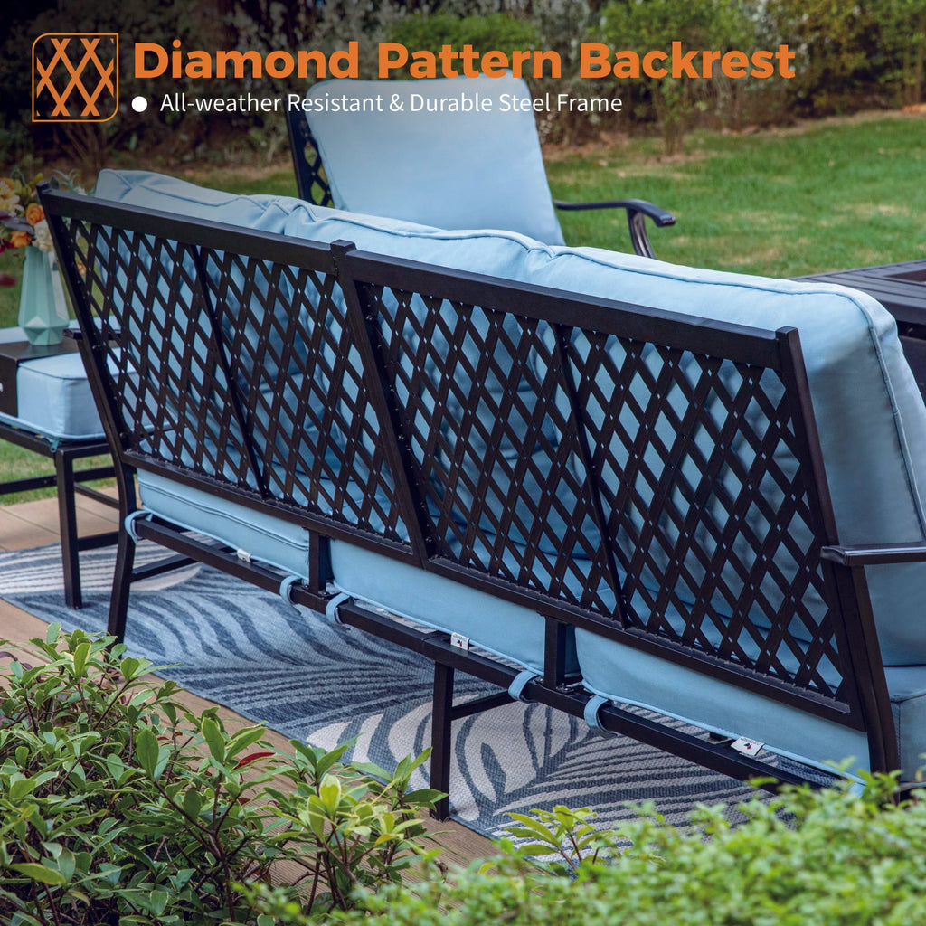 Beige 5 Seat Patio Conversation Set F782