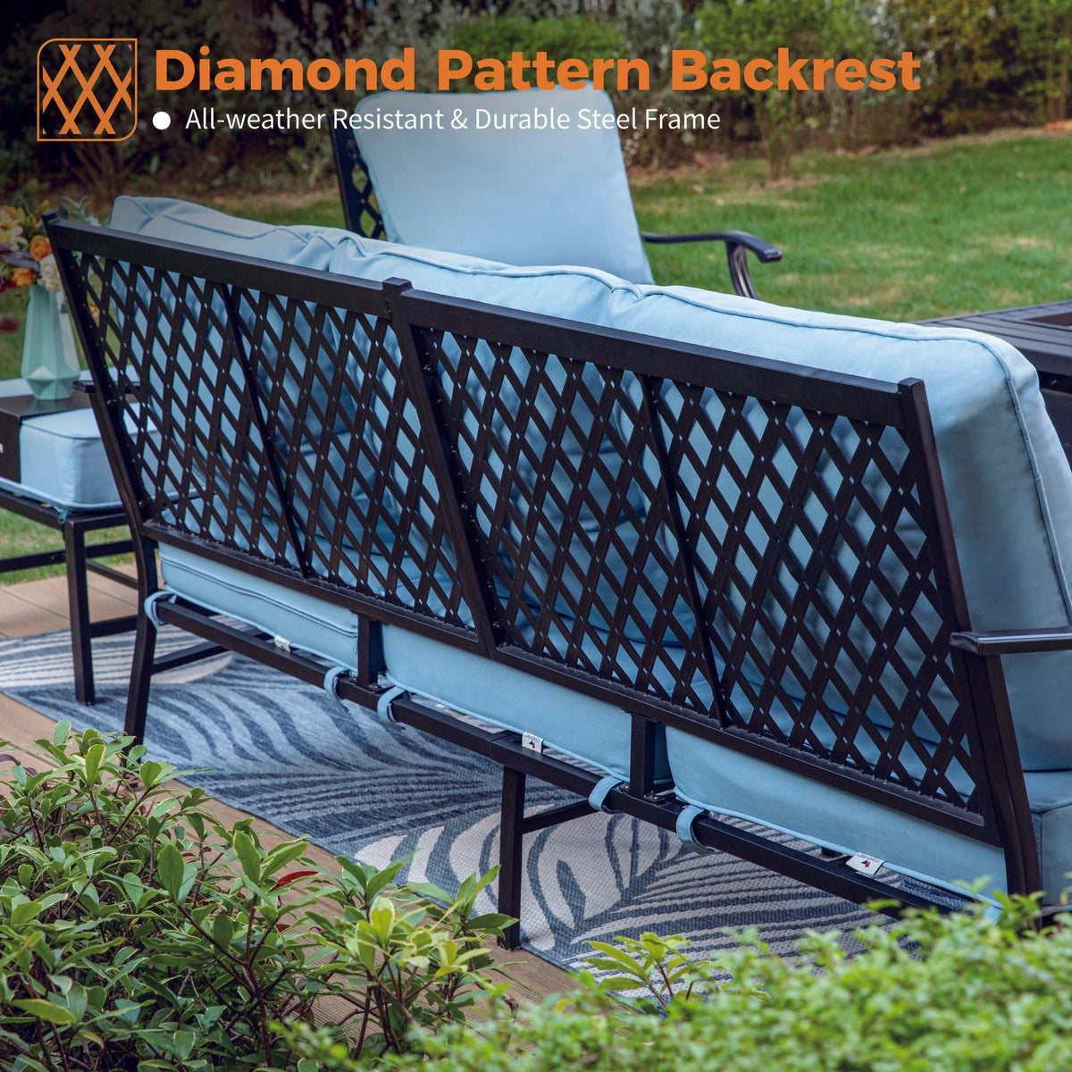 Beige 5 Seat Patio Conversation Set F782