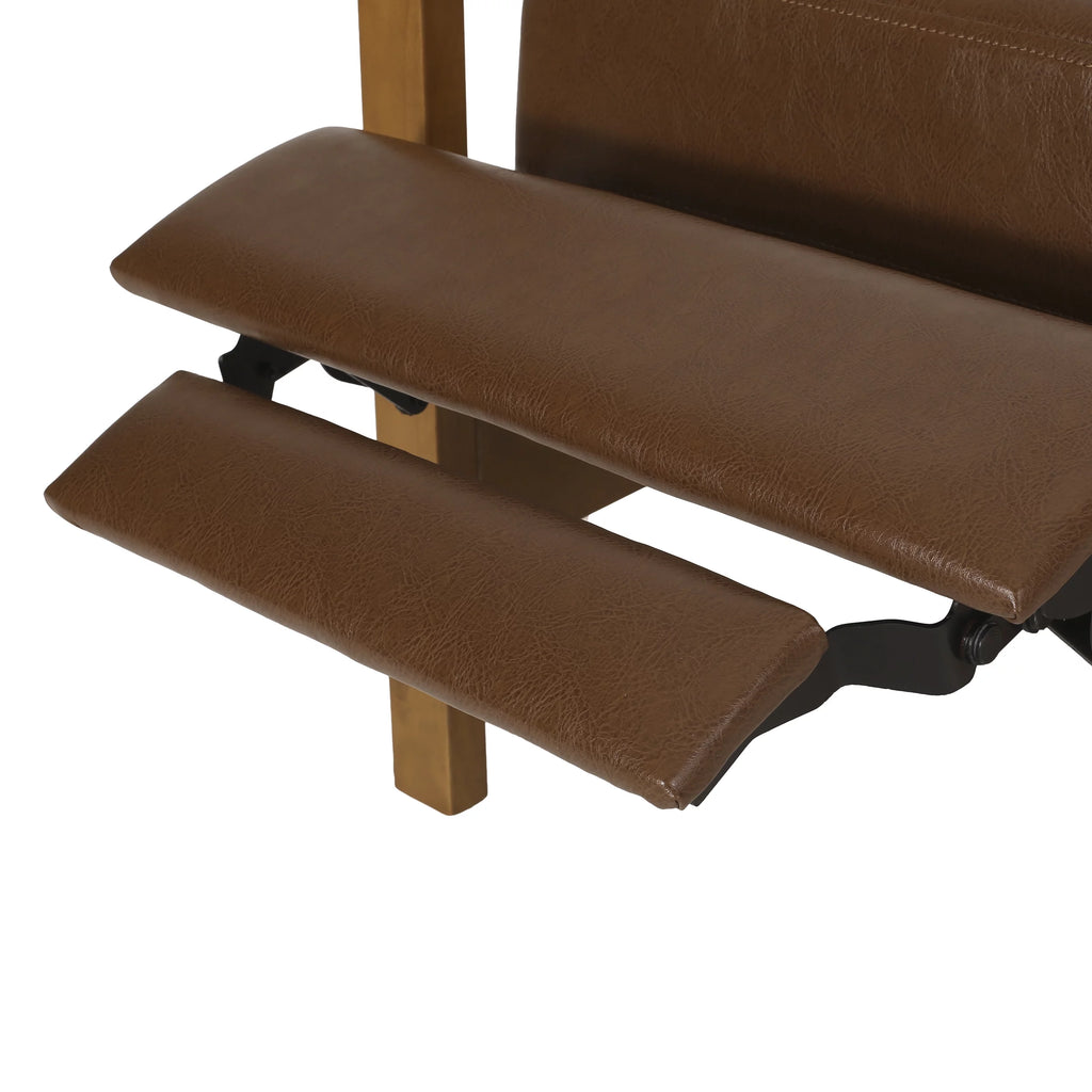 Cognac Brown Faux Leather Recliner G45278