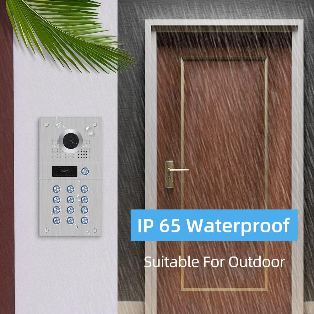 7 Inch Wired Video Doorbell 960P Camera IP65 Waterproof F4173