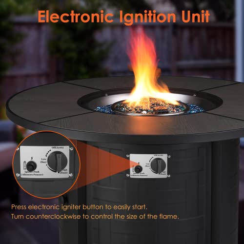 Propane Fire Pit Table 42in 50,000 BTU Round Gas Fire Pit D578600