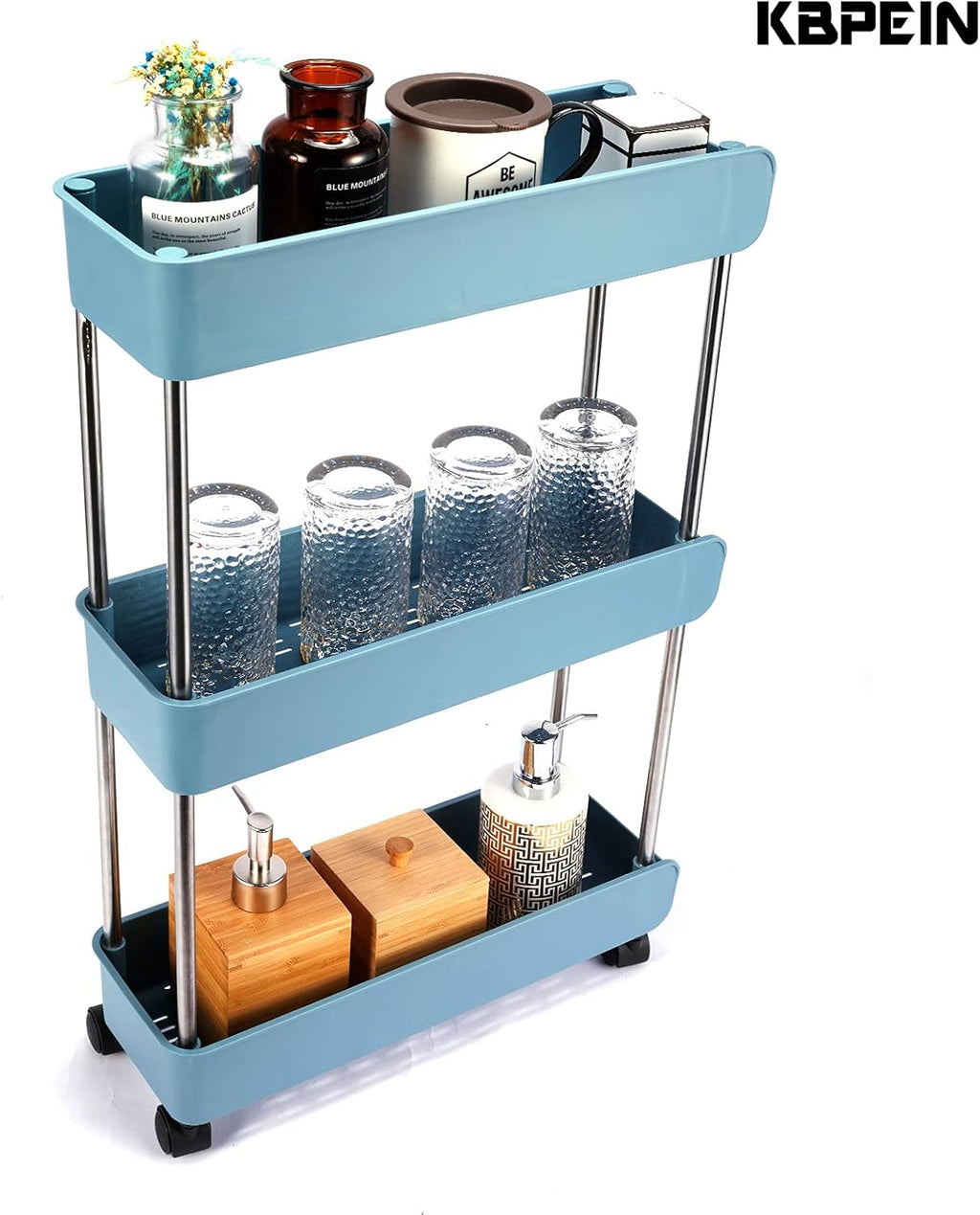 Rolling Cart 3 Layers with Wheels 26x16x6 Inch K846