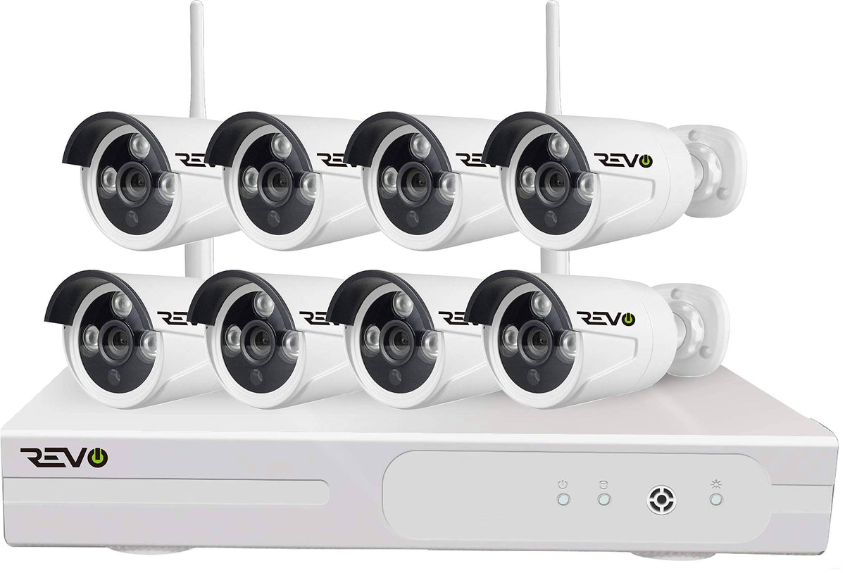 8CH NVR 1TB Wireless Surveillance System with 8 1080p Indoor/Outdoor Bullet Cameras R264