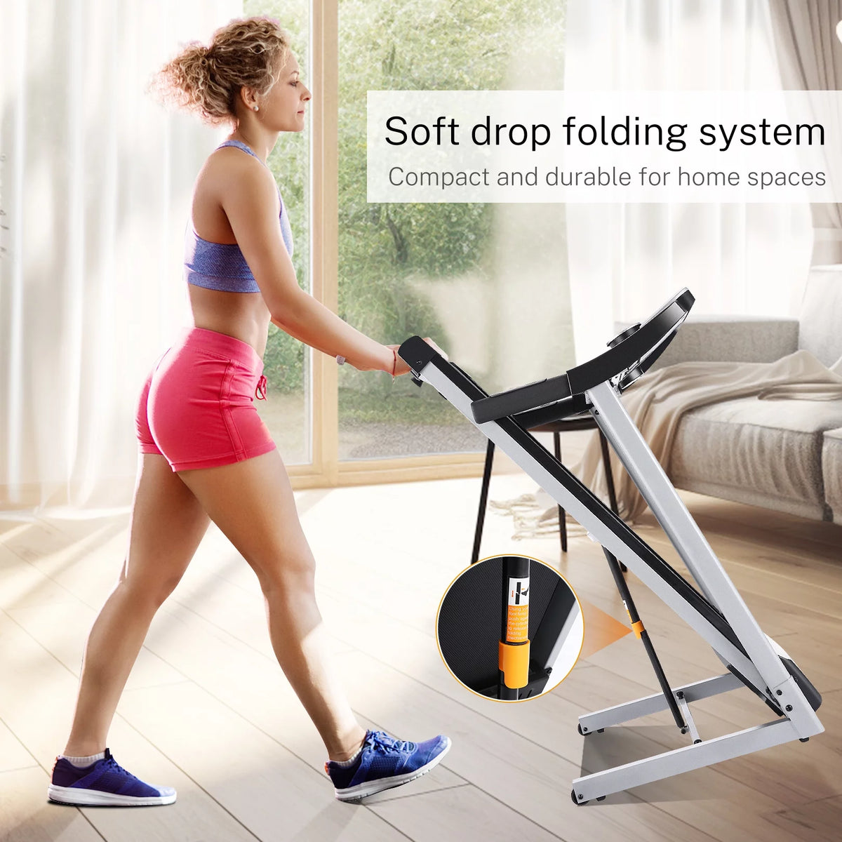 3.25HP Folding Treadmill with Incline S376