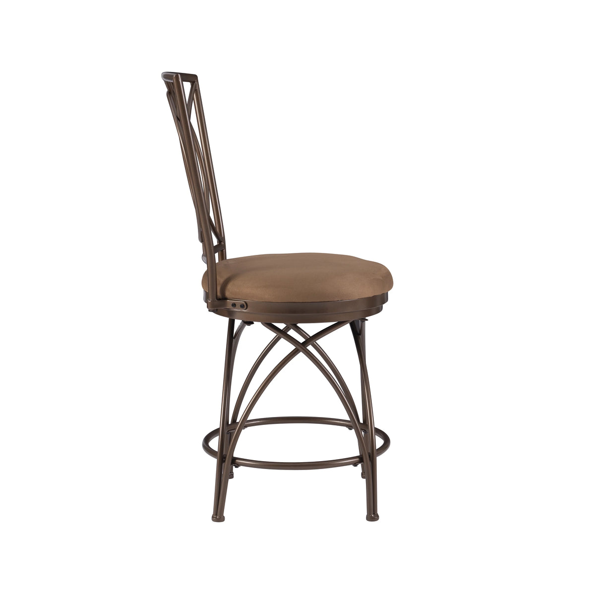 24.5" Metal Circle Back Swivel Counter Stool G695134