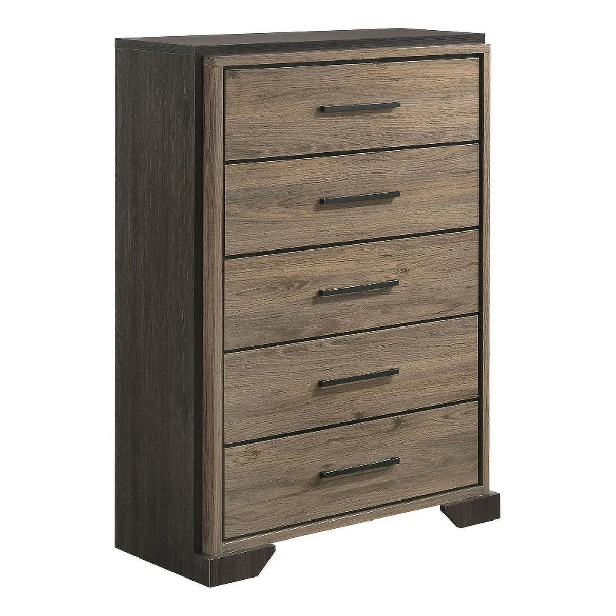 5 Drawer Chest Brown Light Taupe F170508