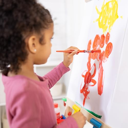 Wooden Double-Sided Art Easel with Dry-Erase Board, Chalkboard & Paper Roller Z407291