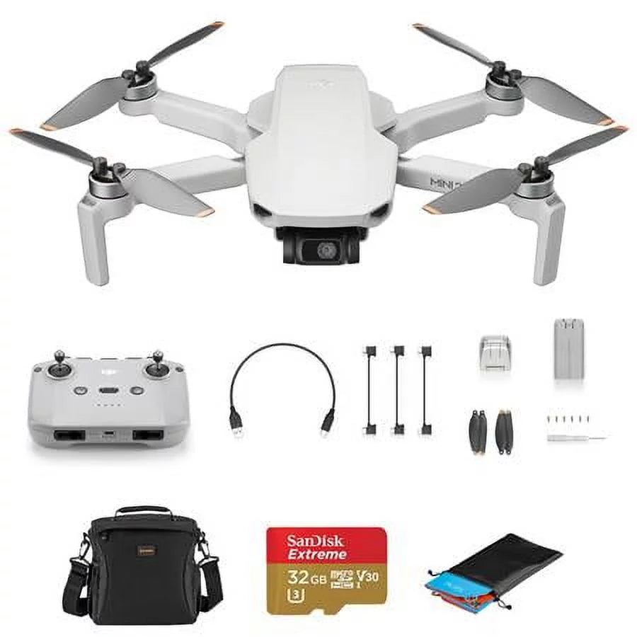 Mini 2 SE Drone Bundle with 32GB microSD Card, Shoulder Bag, Landing Pad W1030