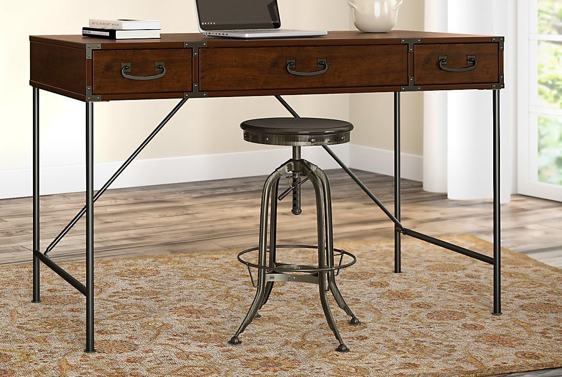 L Shaped Writing Desk with 2 Drawer File Cabinet, 60W W72270