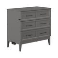 Twin Murphy Bed Chest with Mattress in Gray T253811