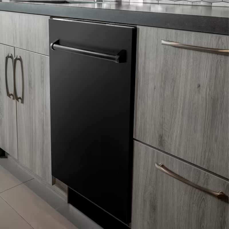 Black Stainless Steel 24 in. Compact Dishwasher with 2 Racks A891