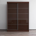 2 Door 59" Wide High Gloss Wardrobe Armoire A5085