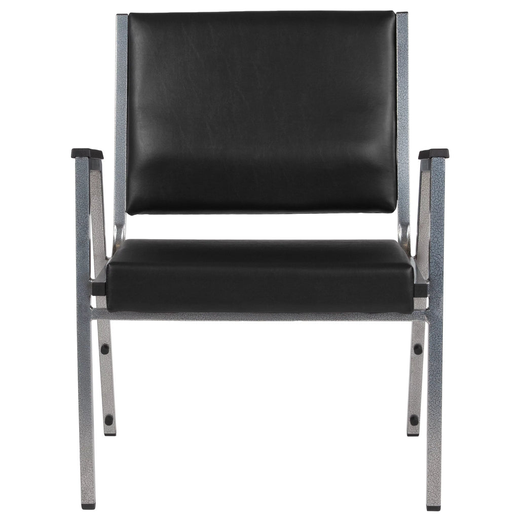 Black Vinyl Bariatric Medical Reception Arm Chair L2677