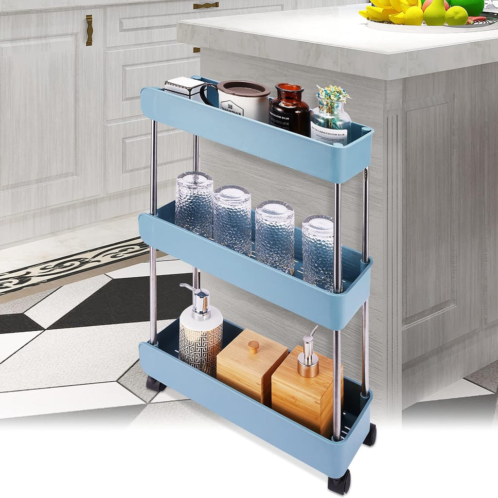 Rolling Cart 3 Layers with Wheels 26x16x6 Inch K846