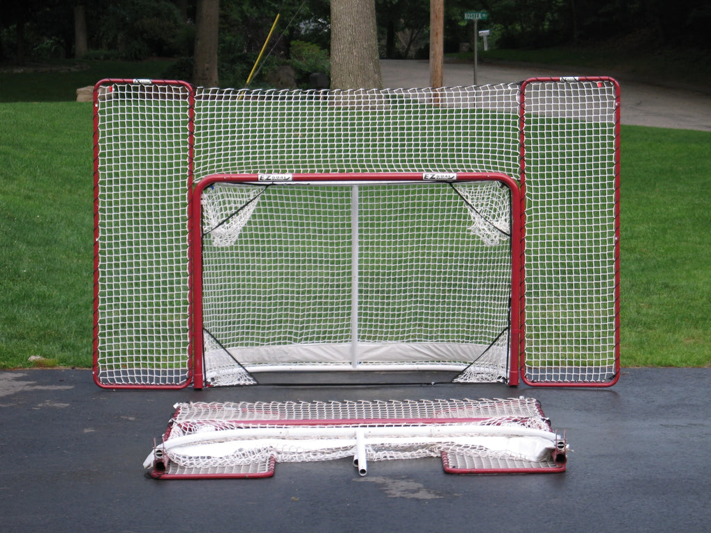 Folding Hockey Goal with Backstop and 4 Targets B8390