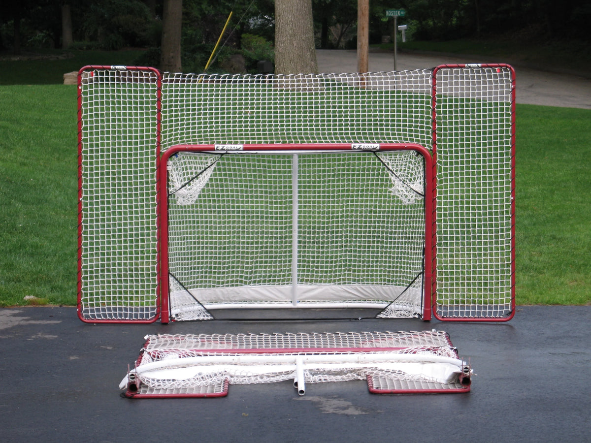 Folding Hockey Goal with Backstop and 4 Targets B8390